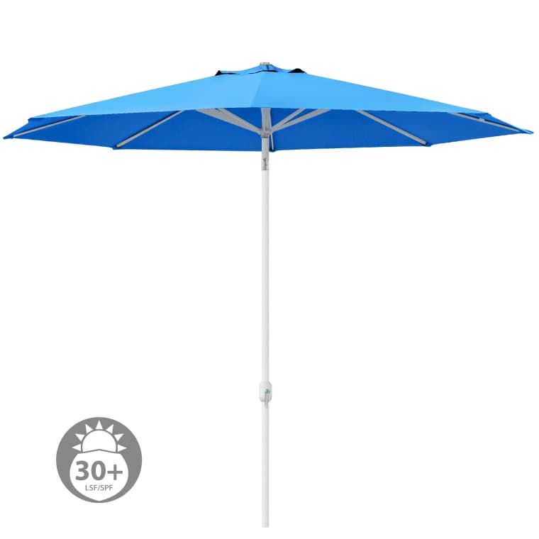 paramondo interpara Sonnenschirm | 3,5 m, rund, blau | Gestell, weiß