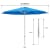 paramondo interpara Sonnenschirm | 3,5 m, rund, blau | Gestell, silber