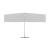 paramondo parapenda Ampelschirm | 4 x 3 m, rechteckig, weiß | Gestell inkl. Standkreuz, weiß