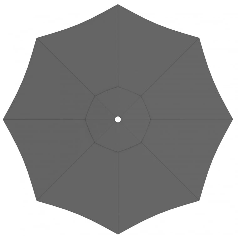 paramondo Sonnenschirm Bespannung für interpara Sonnenschirm | 3,5 m / rund / grau