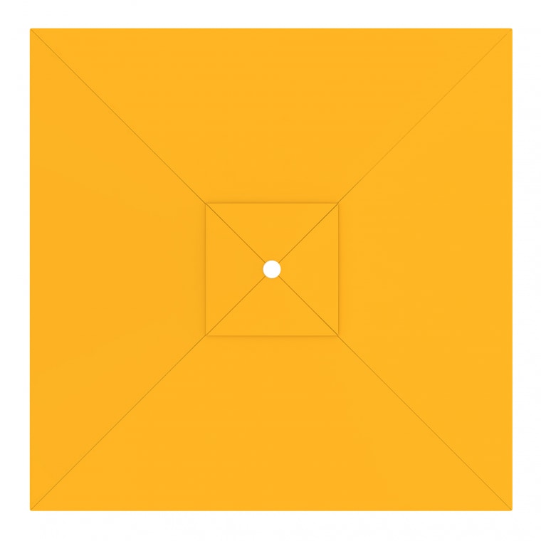 paramondo Sonnenschirm Bespannung für interpara Sonnenschirm | 3 x 3 m, quadratisch, gelb
