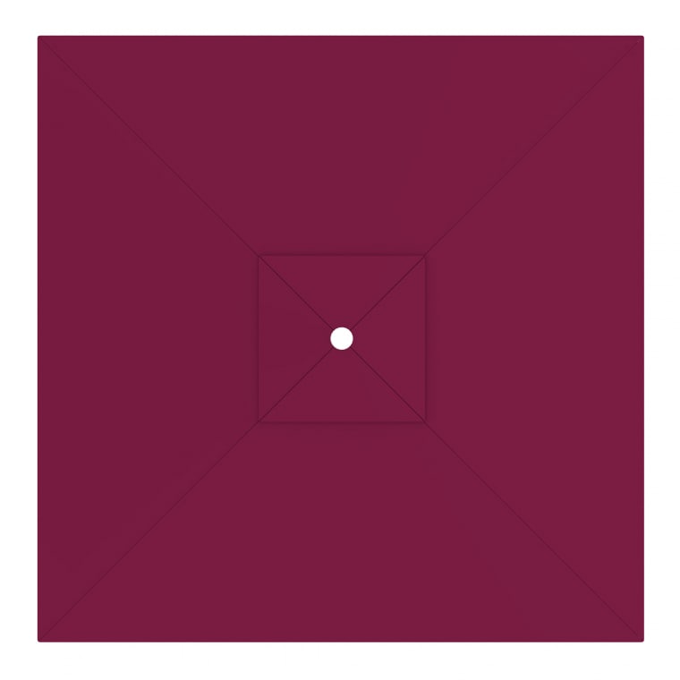 paramondo Sonnenschirm Bespannung für interpara Sonnenschirm | 3 x 3 m, quadratisch, bordeaux
