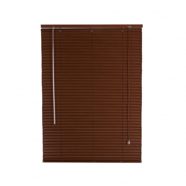 VICTORIA M Aluminium Jalousie | 140 x 220 cm, holzdunkel matt