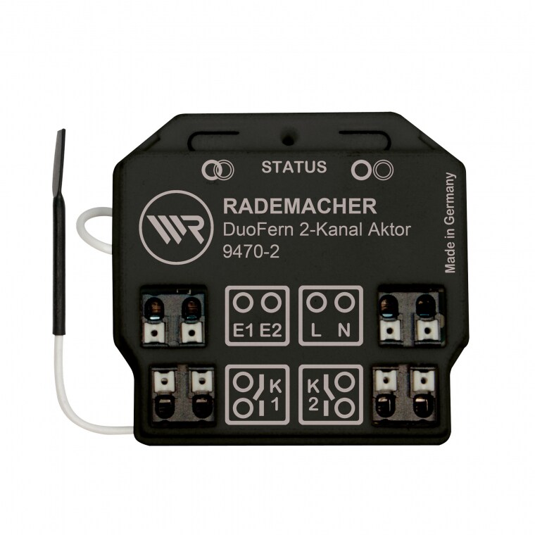 RADEMACHER DuoFern Universal-Aktor 9470 für Licht / elektr. Verbraucher | 9470-2 / 2-Kanal / Unterputz