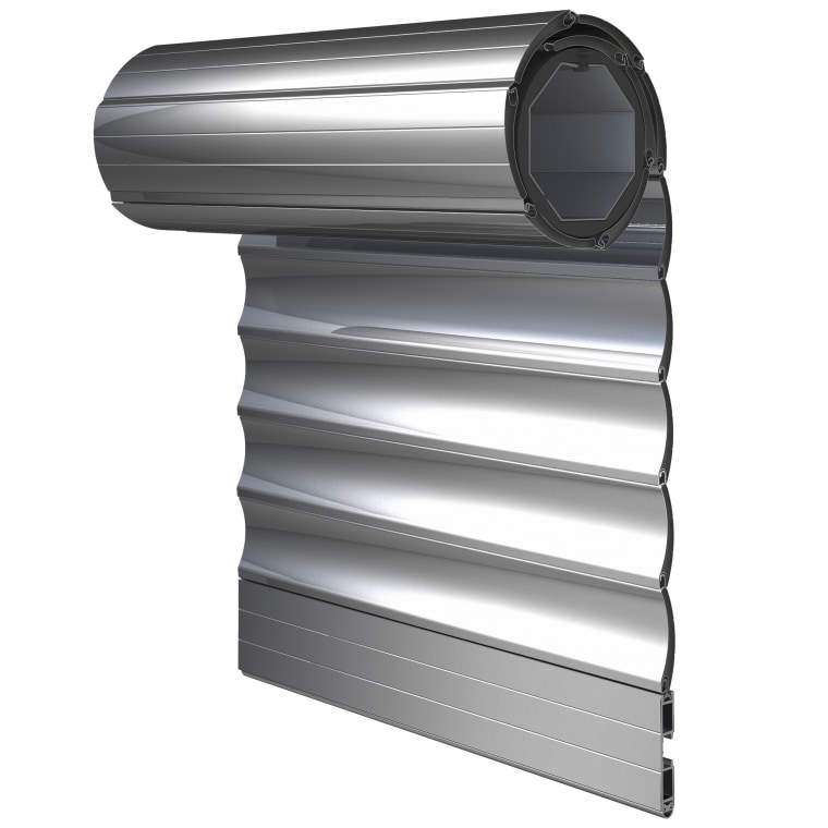 JAROLIFT Rollladenbehang / Rollladenpanzer PVC, 37 mm Profil Kunststoff, 500 x 500 mm, grau