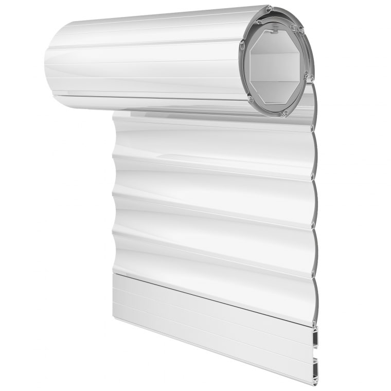 JAROLIFT Rollladenbehang / Rollladenpanzer PVC, 37 mm Profil Kunststoff, 500 x 500 mm, weiß