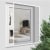 JAROLIFT Insektenschutz-Spannrahmen SlimLine für Fenster | 100 x 150 cm, weiß