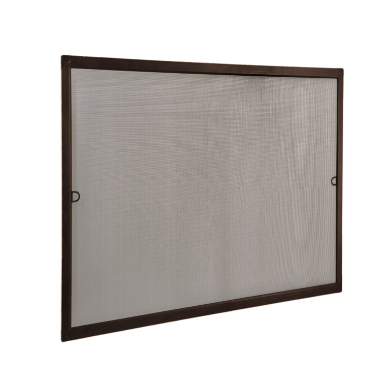 JAROLIFT Insektenschutz-Spannrahmen SlimLine für Fenster | 90 x 150 cm, braun