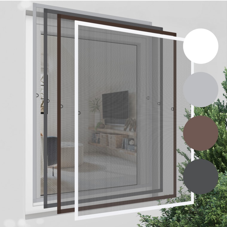 JAROLIFT Insektenschutz-Spannrahmen SlimLine für Fenster (Typ nach Wahl)