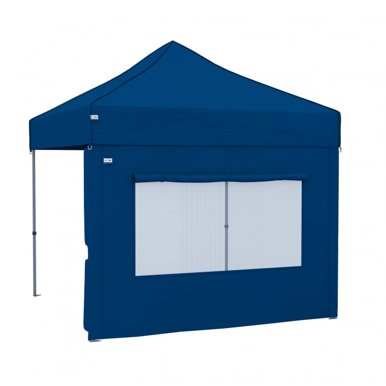 paramondo Seitenwand für Faltpavillon PRO / Premium Plus | Wand mit Moskitonetz-Fenster, PRO30 / PRO40 / Premium Plus, 3 m, blau