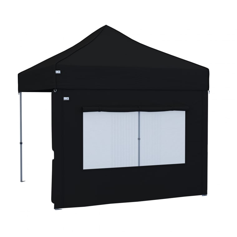 paramondo Seitenwand für Faltpavillon PRO / Premium Plus | Wand mit Moskitonetz-Fenster, PRO40, 4 m, schwarz