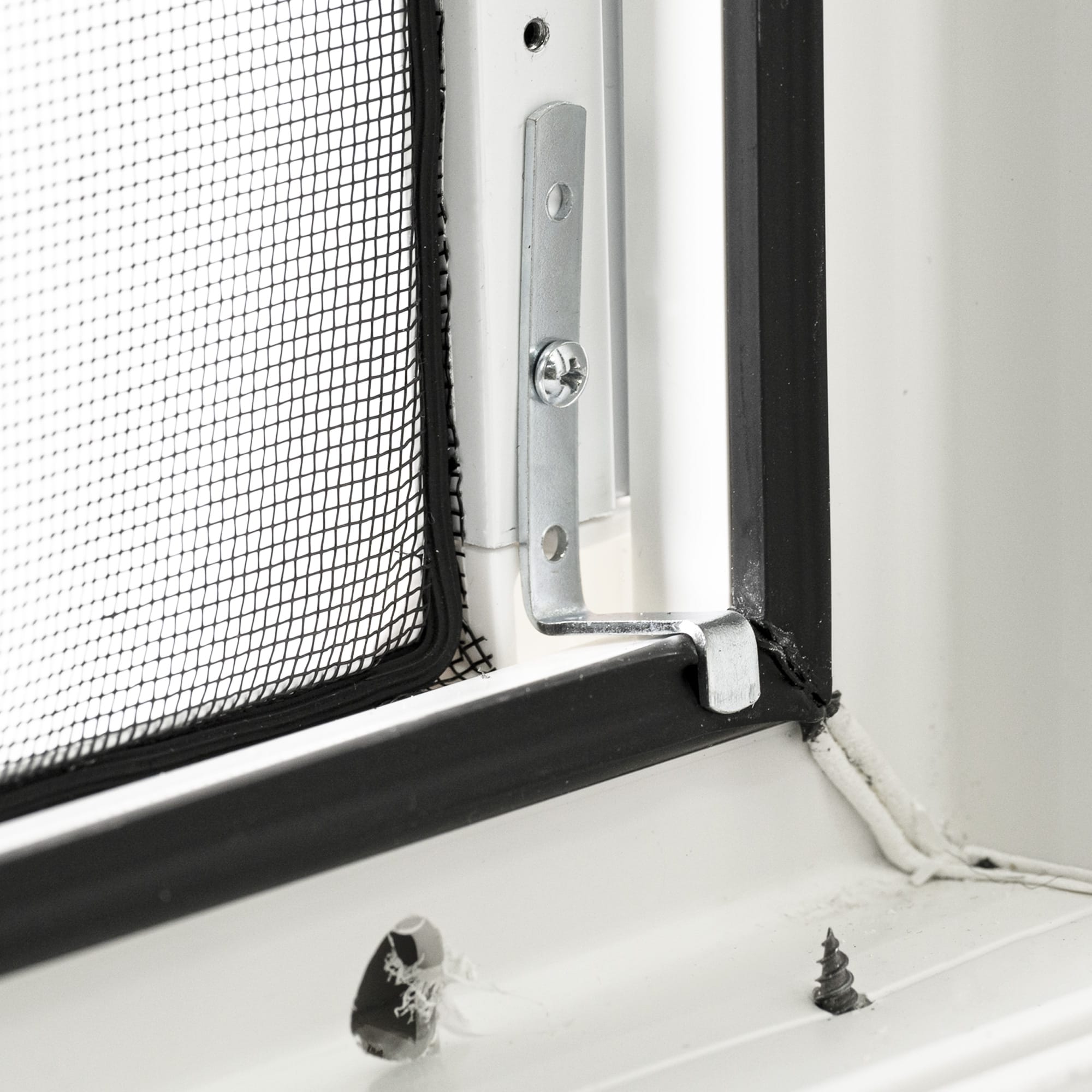 Insektenschutz Fliegengitter Spannrahmen für x silber cm (weiß, 130 braun) - Fenster JAROLIFT 150 oder