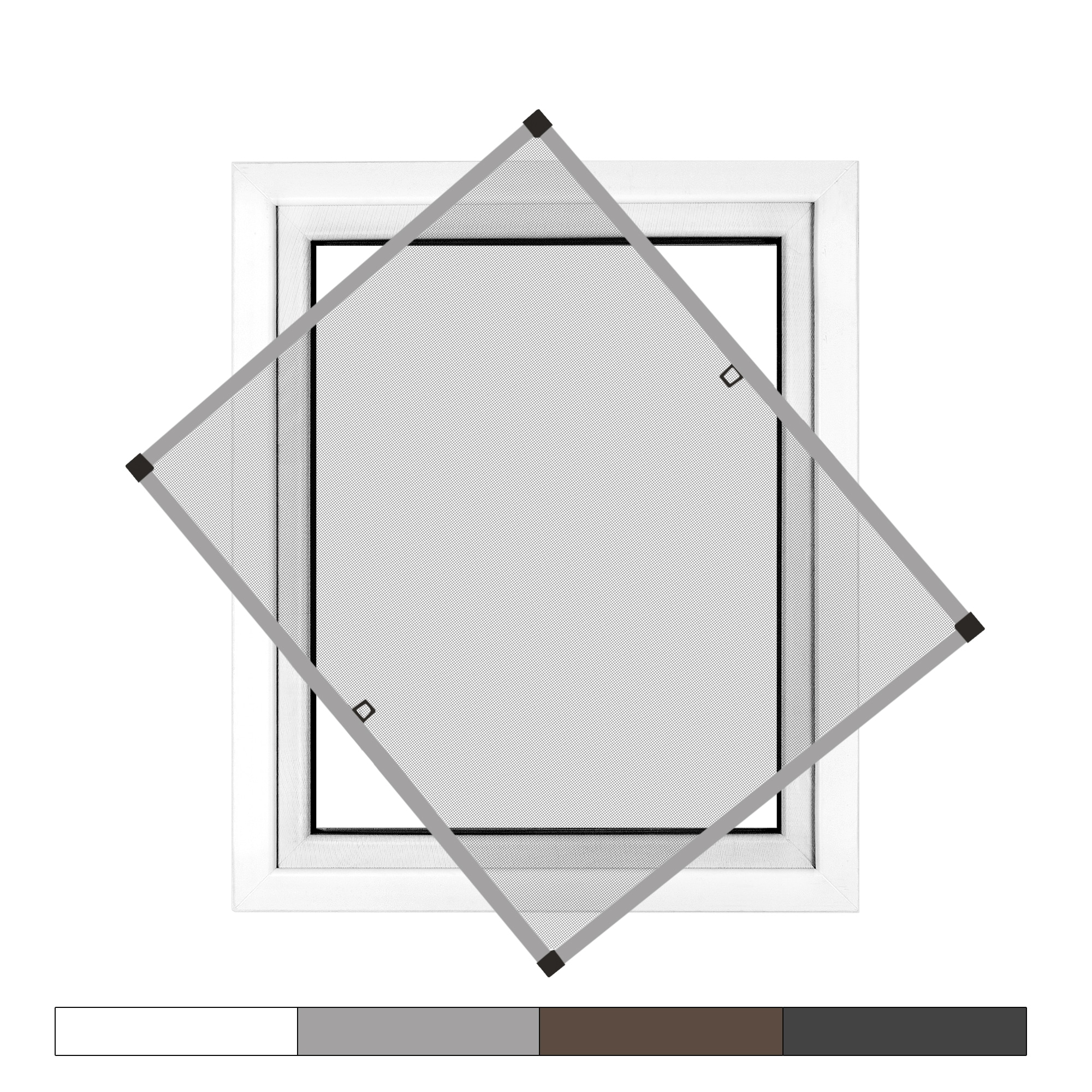 Insektenschutz Fliegengitter für Fenster, Spannrahmen, 130 cm x