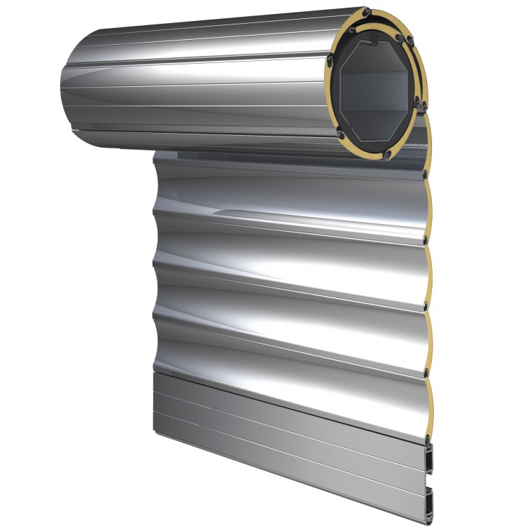 JAROLIFT Rollladenbehang / Rollladenpanzer ALU, 37 mm Profil Aluminium, 500 x 500 mm, grau