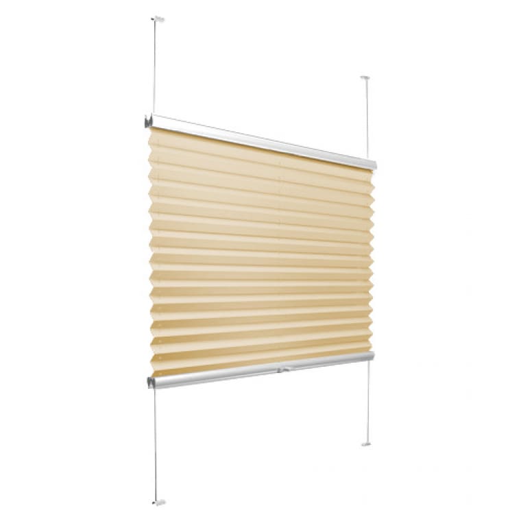 VICTORIA M Plissee mit Seitenführung Delphos VS2, 850 x 1100 mm, beige