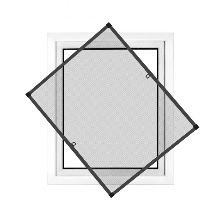 JAROLIFT Insektenschutz-Spannrahmen ProfiLine für Fenster | 60 x 150 cm, anthrazit