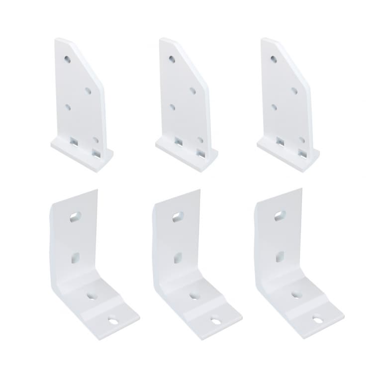 paramondo Dachsparrenhalter-Set mit Deckenwinkel für Kassettenmarkise Line | weiß, 3 Stück