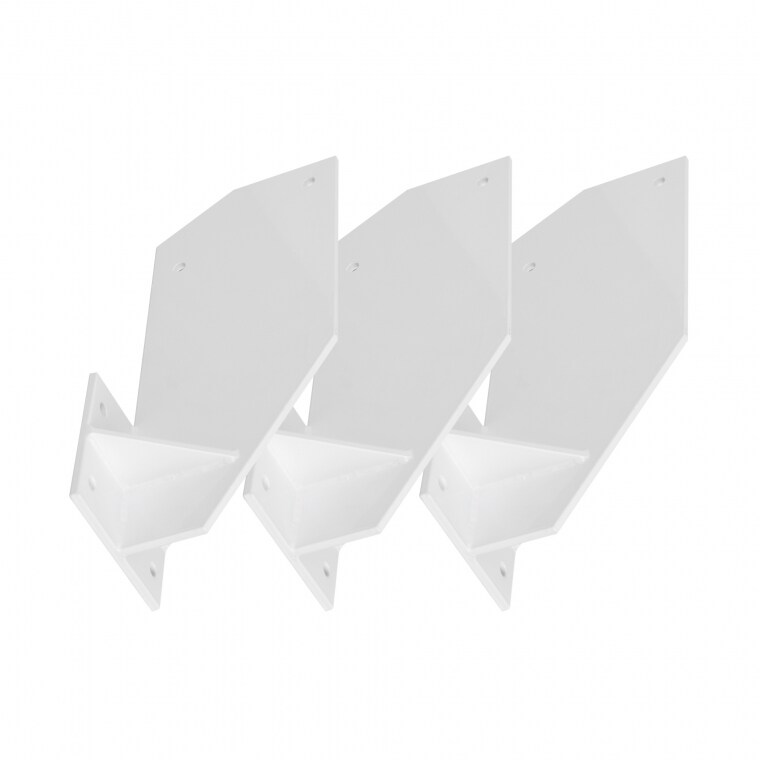PARAMONDO Dachsparrenhalterung für Kassettenmarkise Curve | weiß, 3er Set