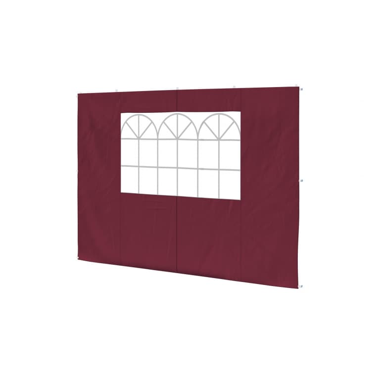 paramondo Seitenwand für Faltpavillon Basic & Premium | Fensterwand, bordeaux