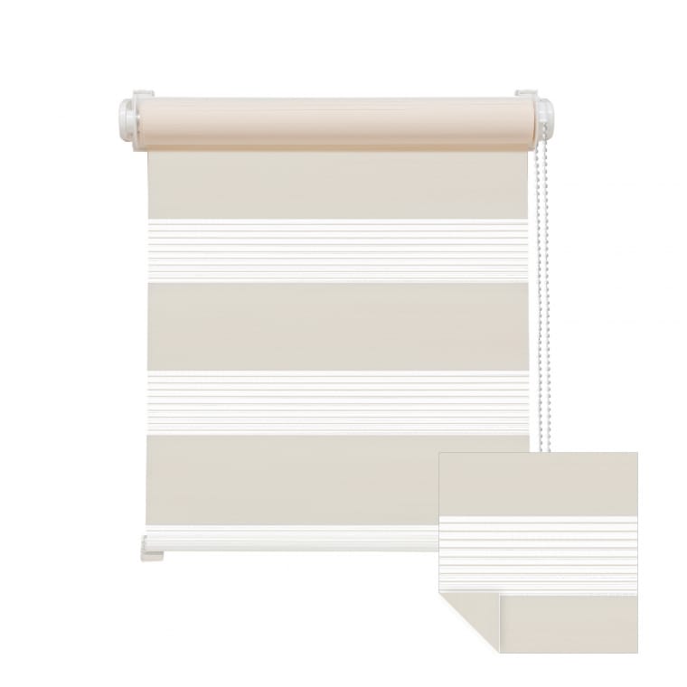 VICTORIA M Zevra Doppelrollo / Duo Rollo | 35 x 160 cm, creme