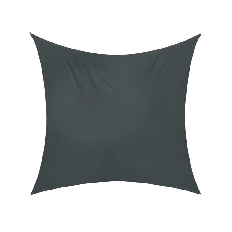 JAROLIFT Sonnensegel - Polyester / wasserdicht | 4,0 x 4,0 m, quadratisch, anthrazit
