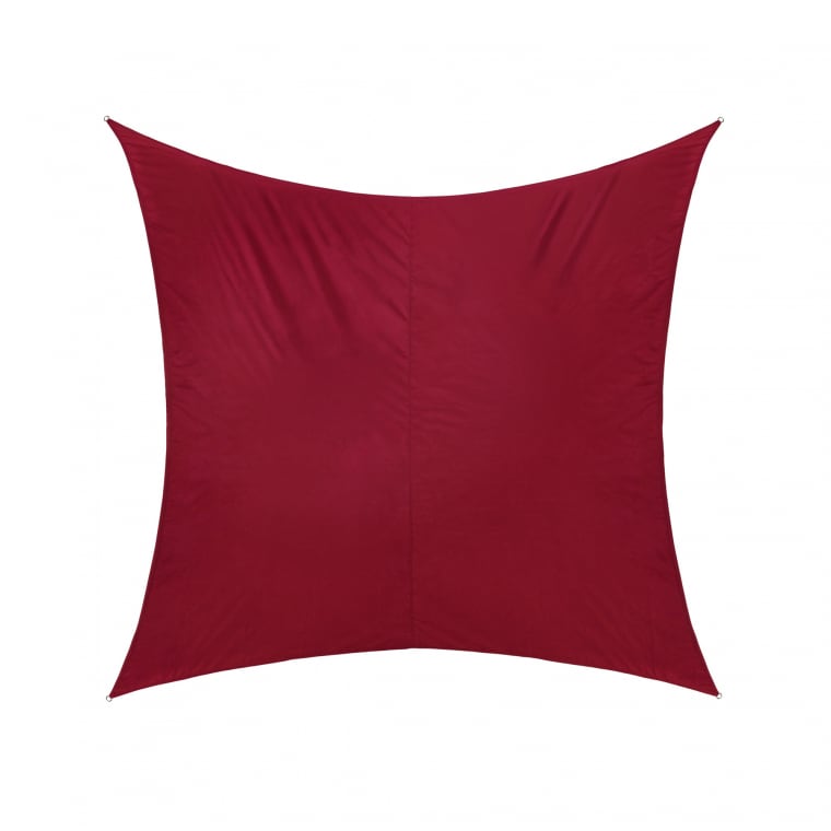 JAROLIFT Sonnensegel - Polyester / wasserdicht | 4,0 x 4,0 m, quadratisch, weinrot
