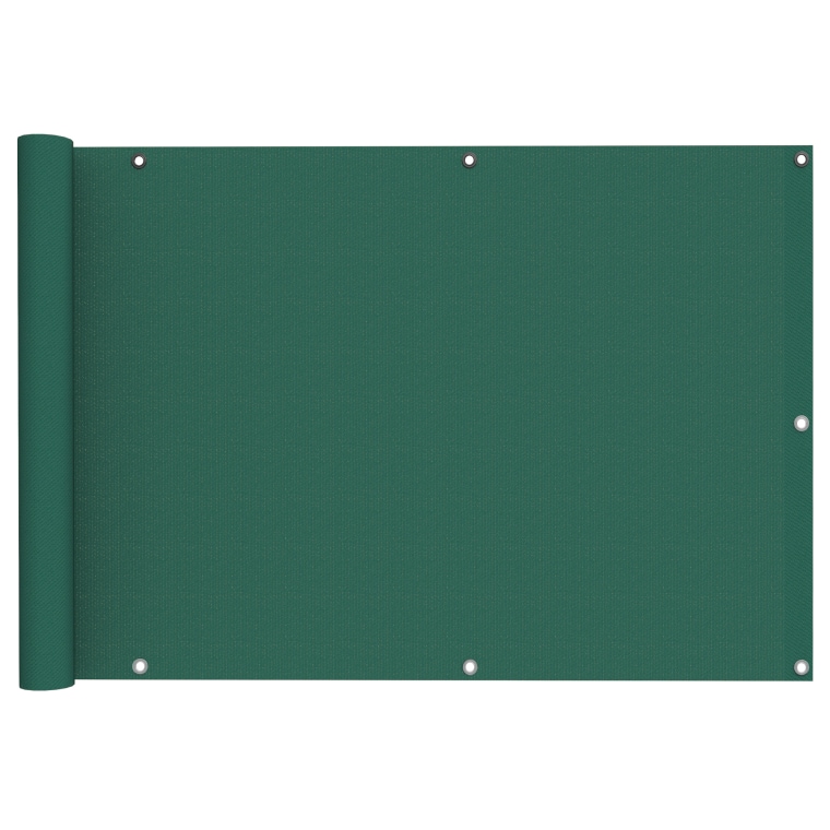 JAROLIFT Balkonbespannung - Polyester / wasserdicht | 600 x 90 cm, dunkelgrün