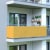 JAROLIFT Balkonbespannung - HDPE / atmungsaktiv | 600 x 90 cm, gelb
