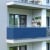 JAROLIFT Balkonbespannung - Polyester / wasserdicht | 300 x 75 cm, azurblau
