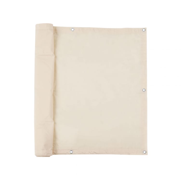 JAROLIFT Balkonbespannung - Polyester / wasserdicht | 500 x 75 cm, creme