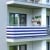 JAROLIFT Balkonbespannung - HDPE / atmungsaktiv | 600 x 75 cm, blau-weiß