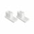JAROLIFT Verschlusskappe für Rollladen-Führungsschienen PP 45 (45 x 22 mm) | weiß, 2 Stück