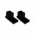 JAROLIFT Verschlusskappe für Rollladen-Führungsschienen PP 45 (45 x 22 mm) | schwarz, 2 Stück