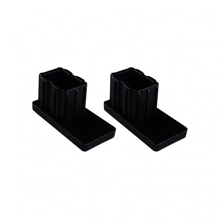 JAROLIFT Verschlusskappe für Rollladen-Führungsschienen PP 45 (45 x 22 mm) | schwarz, 2 Stück
