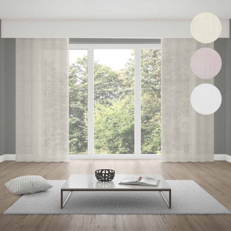 Verdi Collection Gardine mit Schlaufenband & Leinen-Optik (Typ nach Wahl)