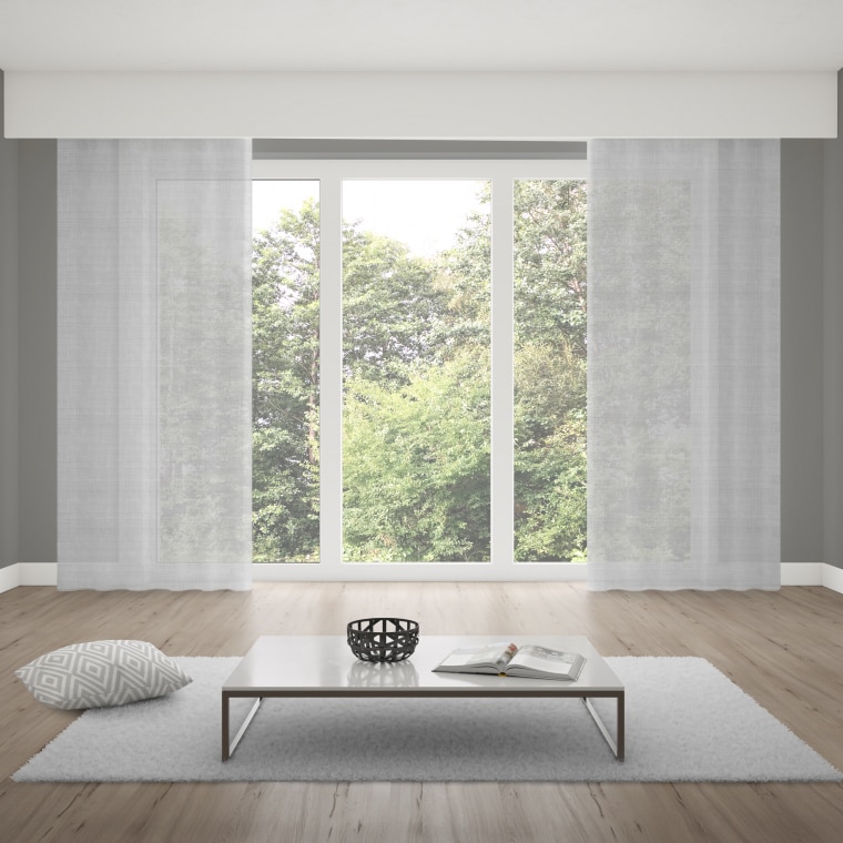 Verdi Collection Premium Gardinenschal - transparent / Leinen-Optik (Typ nach Wahl)
