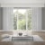 Verdi Collection Gardine mit Schlaufenband & Leinen-Optik | halbtransparent, 145 x 245 cm, weiß