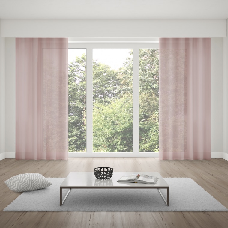 moments Premium Gardinenschal - transparent / Natur-Optik | 135 x 245 cm / rosé