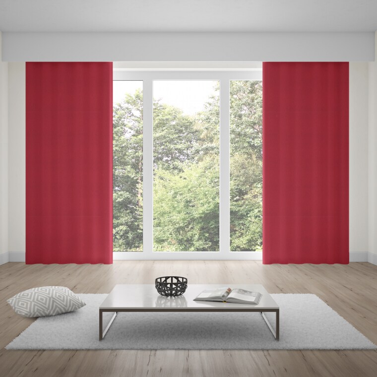 moments Ösenvorhang - verdunkelnd / glatter Stoff | 140 x 245 cm, granat