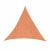 JAROLIFT Sonnensegel - HDPE / atmungsaktiv | 5,0 x 5,0 x 5,0 m, dreieckig, orange