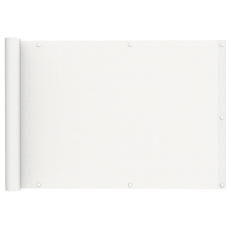 JAROLIFT Balkonbespannung - Polyester / wasserdicht | 500 x 90 cm, cremeweiß