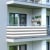 JAROLIFT Balkonbespannung - HDPE / atmungsaktiv | 300 x 90 cm, grau-weiß