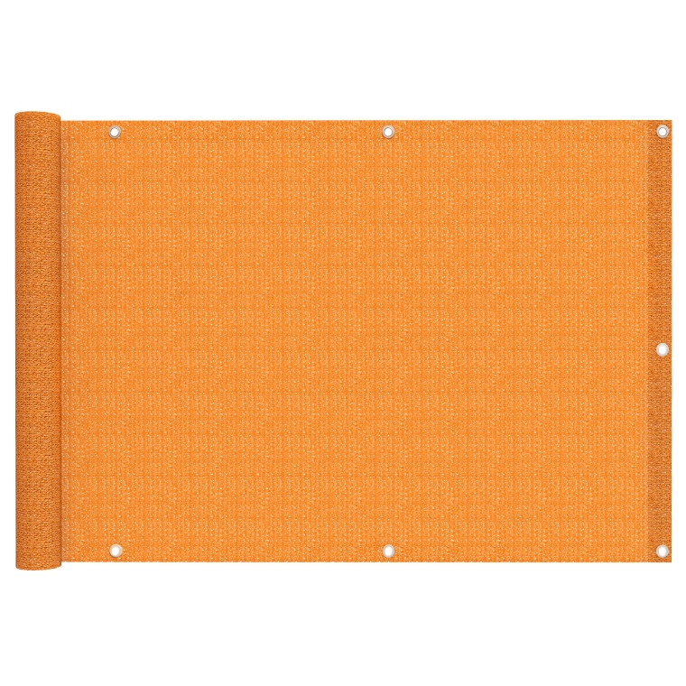 JAROLIFT Balkonbespannung - HDPE / atmungsaktiv | 500 x 90 cm, orange