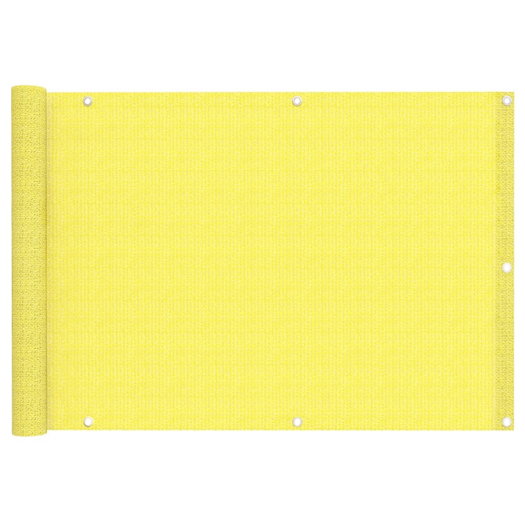 JAROLIFT Balkonbespannung - HDPE / atmungsaktiv | 500 x 90 cm, gelb