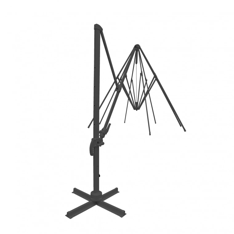 paramondo Sonnenschirm Gestell für parapenda Ampelschirm Plus | 3,5 m, rund, anthrazit + Standkreuz