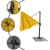 paramondo parapenda Ampelschirm Plus | 3,5 m, rund, gelb | Gestell inkl. Standkreuz, anthrazit