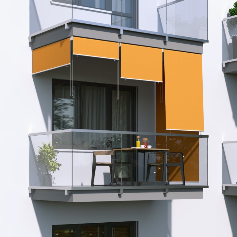 paramondo Außenrollo - Senkrechtmarkise / freihängend | 120 x 140 cm, orange