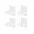 VICTORIA M Klebeplatte für Delphos Plissees nach Maß | 4 Stück, weiß