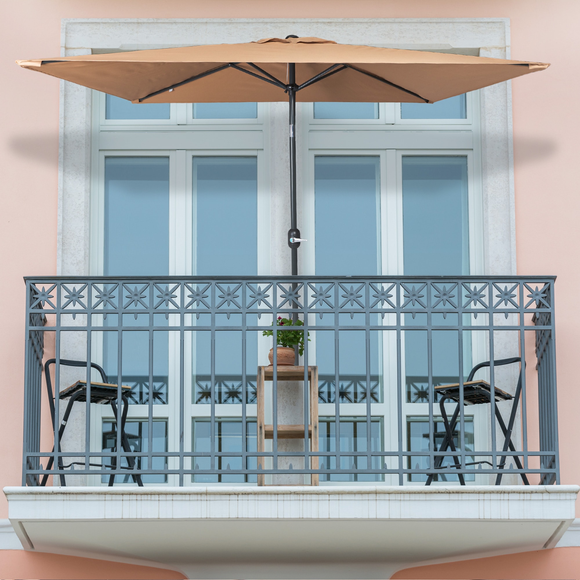 Kleiner Sonnenschirm parajuna » rechteckig, knickbar & für Balkon