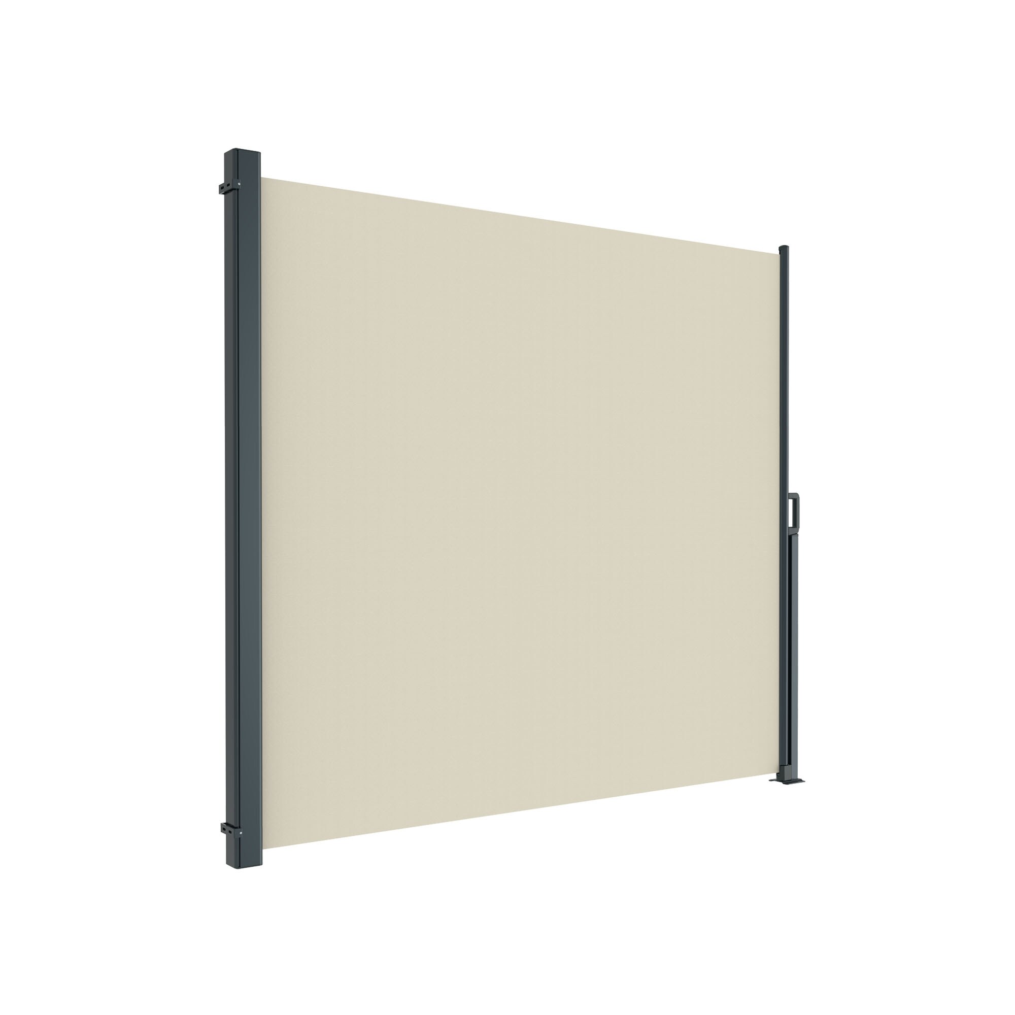 Seitenmarkise 1,8x3,5 m beige Seitenwandmarkise Sichtschutz Sonnenschutz NEU 